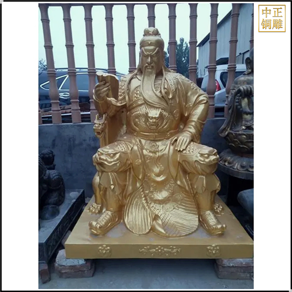 坐式黃銅關(guān)公像鑄造.jpg 坐式黃銅關(guān)公像鑄造.jpg